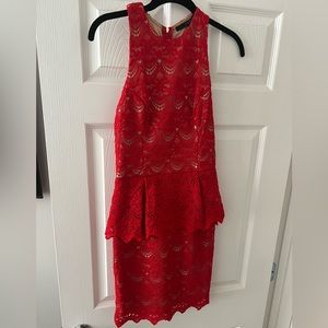 Red lace Guess Dress XS